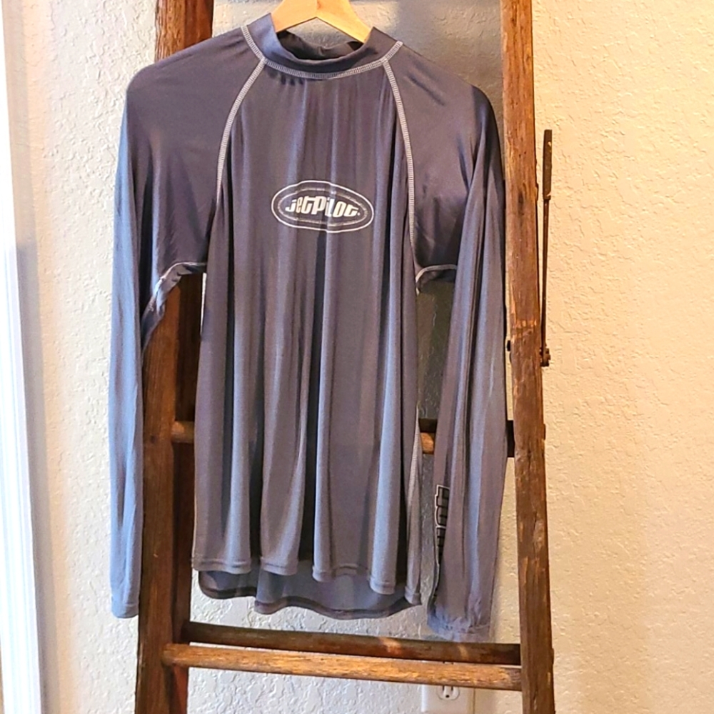 Mens grey long sleeve tshirt/ rash gaurd